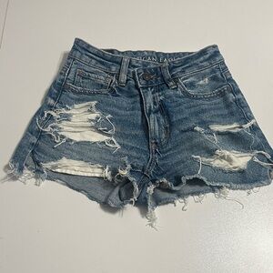 American Eagle Outfitters Women's Ripped Blue Jean Shorts size 000